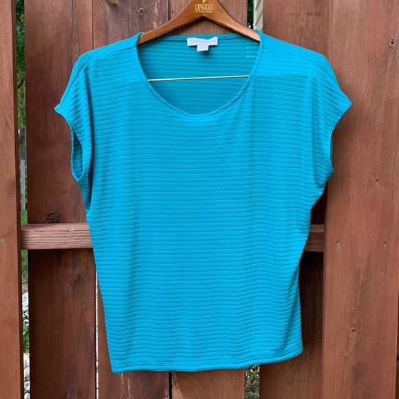 Coldwater Creek Women's Striped Cap Sleeve Top Size Small - Picture 1 of 8